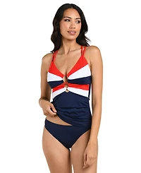 La Blanca Women's Americana Lace-Up Tankini Top