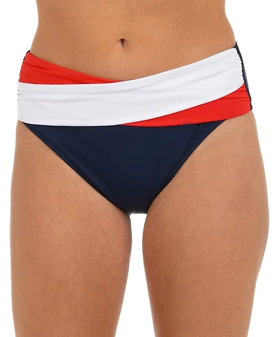La Blanca Women's Americana Mid-Waist Twist Front Swim Bottoms
