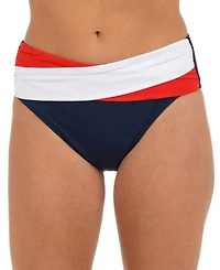 La Blanca Women's Americana Mid-Waist Twist Front Swim Bottoms