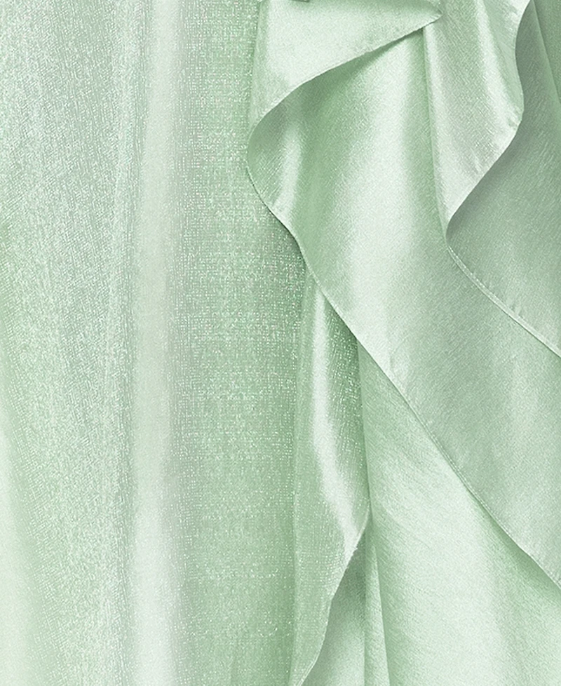 Xscape Women's One-Shoulder Sleeveless Metallic Dress