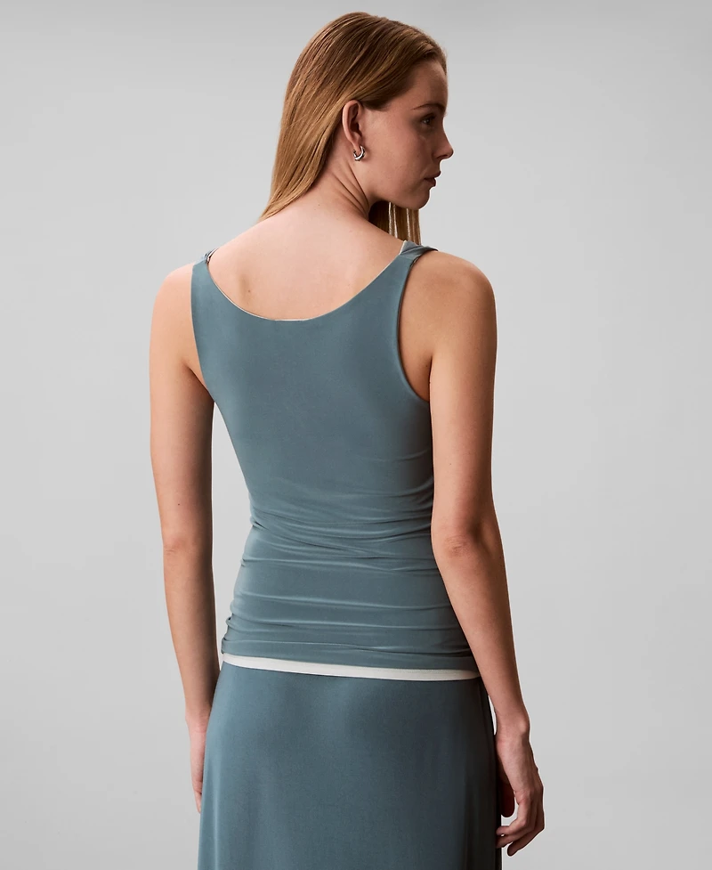 Calvin Klein Women's Second Skin Reversible Sleeveless Tank Top