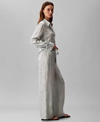 Calvin Klein Women's Wide-Leg Pull-On Pants