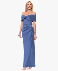 Betsy & Adam Women's Off-The-Shoulder Ball Gown