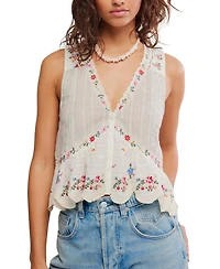 Free People Women's Ellis V-Neck Blouse