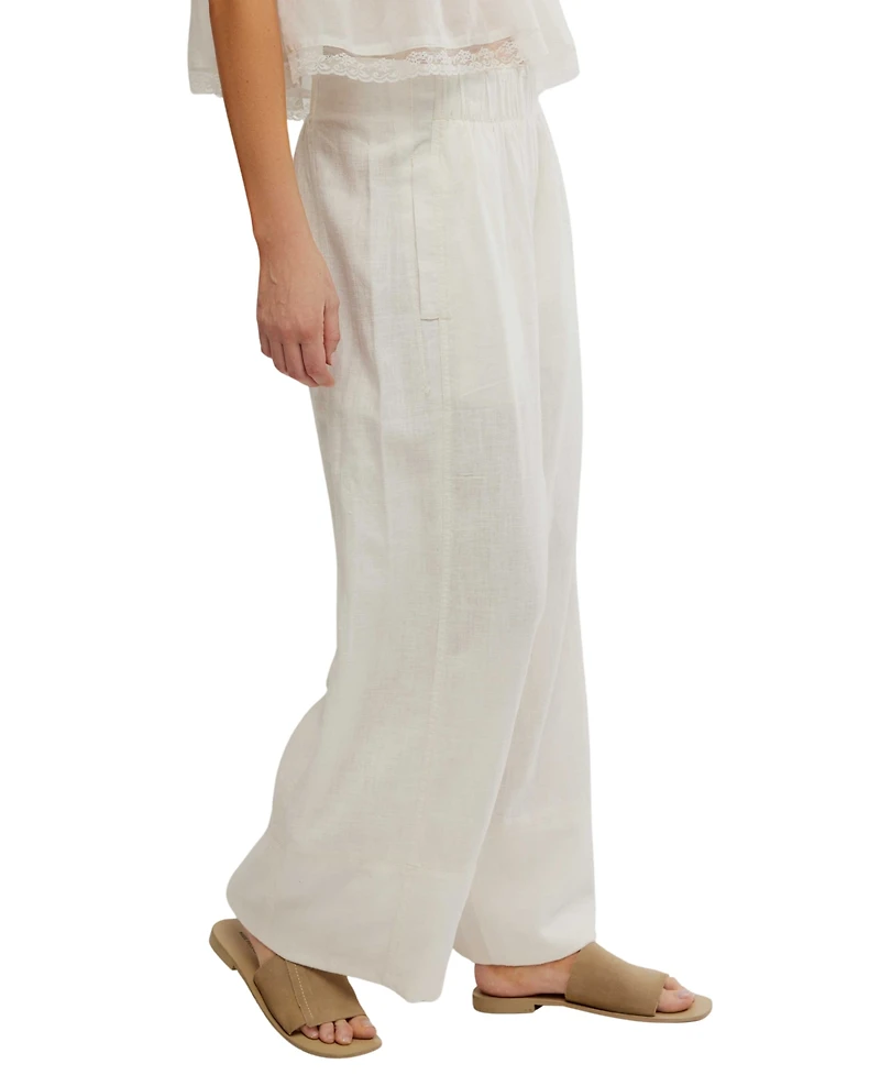 Free People Women's Mid-Rise Wide-Leg Pants