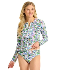 Tommy Bahama Women's Long-Sleeve Zipper Rashguard