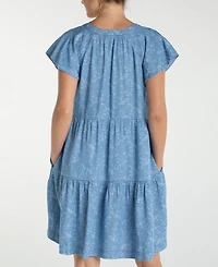 Liverpool Los Angeles Women's Tiered V-Neck Dress