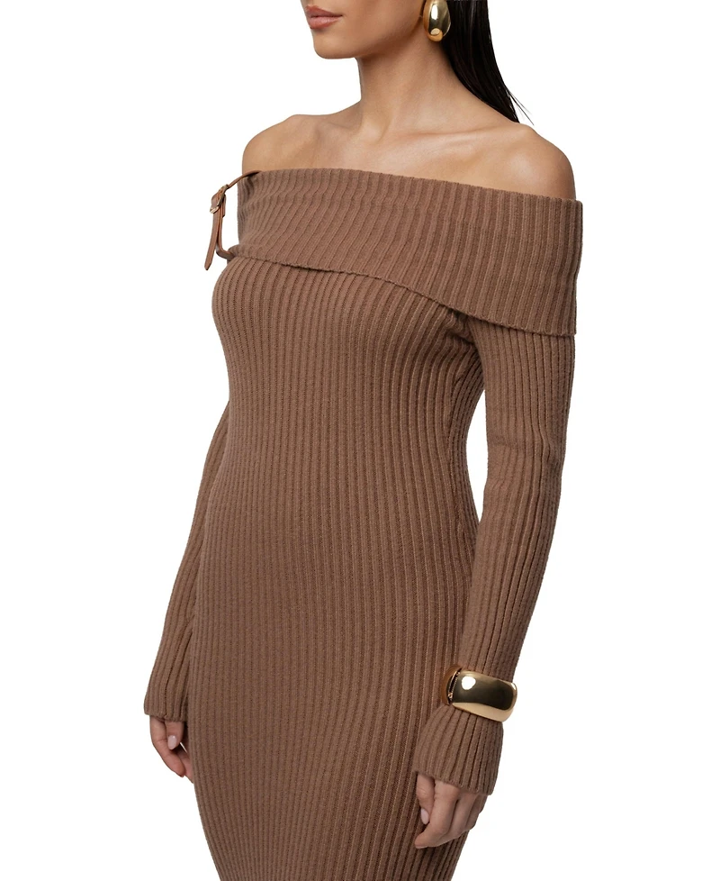 Jluxlabel Women's Kira Ribbed Midi Dress