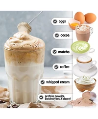 Zulay Kitchen Froth N Go Rechargeable Milk Frother with Case for Lattes