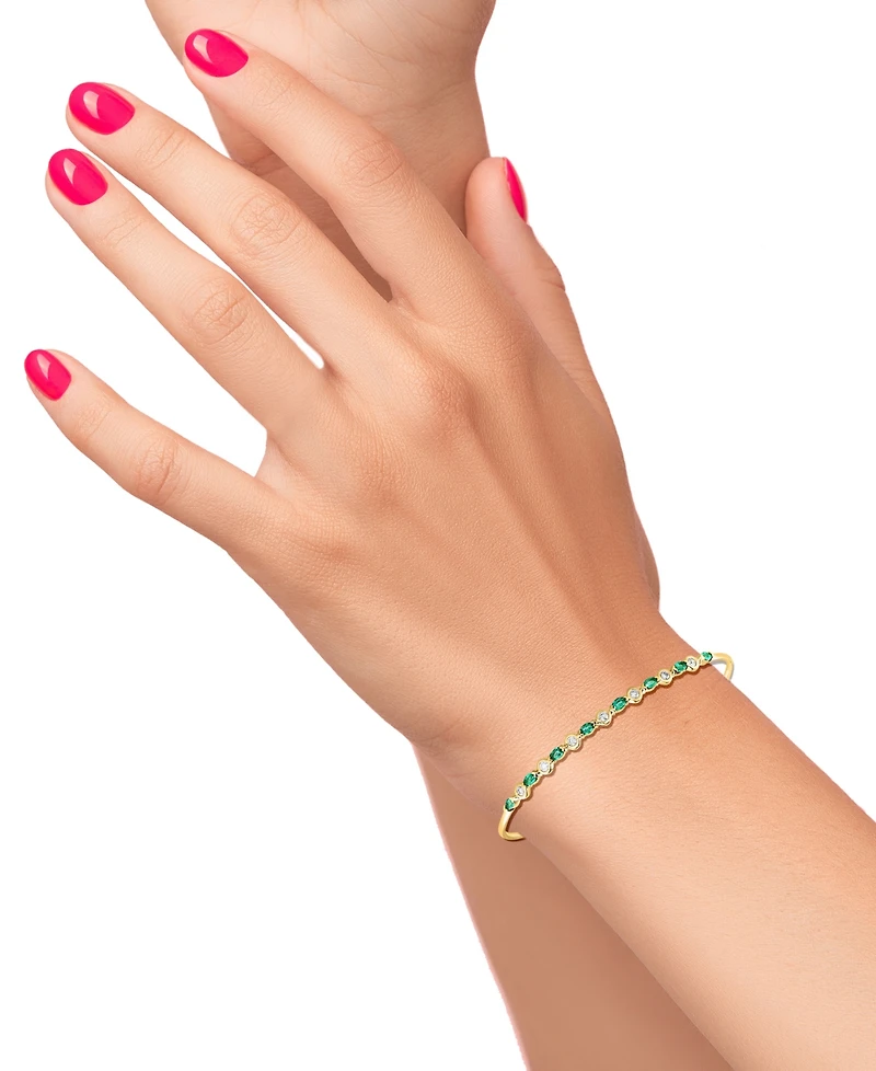 Lali Jewels Sapphire (3/4 ct. t.w.) & Diamond (1/5 ct. t.w.) Tennis Bracelet in 14k White Gold (Also in Ruby and Emerald)