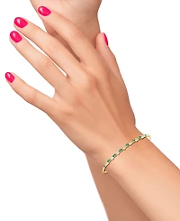 Lali Jewels Sapphire (3/4 ct. t.w.) & Diamond (1/5 ct. t.w.) Tennis Bracelet in 14k White Gold (Also in Ruby and Emerald)