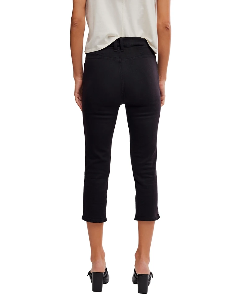 Free People Women's Slim-Fit Cropped Jeans