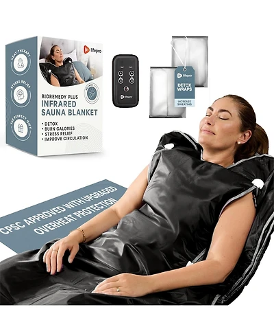 LifePro Infrared Sauna Blanket Full Body – Portable Home with Adjustable Heat & Timer for Detox Relaxation (Regular)