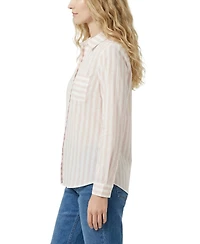 Ny Collection Women's Long-Sleeve Blouse with Chest Pocket
