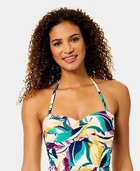 Anne Cole Women's Twist-Front Bandeau Strapless Tankini Top