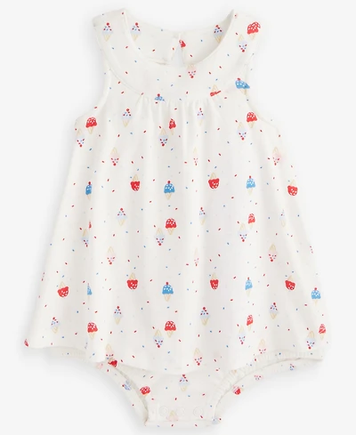 First Impressions Baby Girls' 0M-24M Ice Cream-Print Sunsuit, Macy's Exclusive