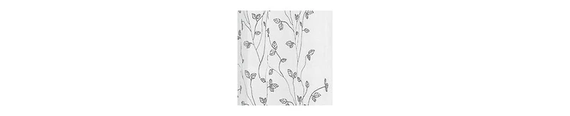 Kate Aurora 2 Pack Floral Leaf Embroidered Grommet Sheer Curtains - 38 in. W x 84 L, Linen