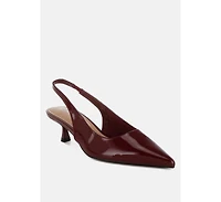 Pentas Kitten Heel Slingback Sandals