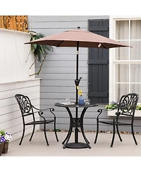Outsunny 30" Outdoor Patio Distro Dining Table Only W/ Umbrella Hole