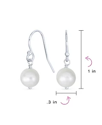 Bling Jewelry White Pink Black Freshwater Cultured Pearl Drop Ball Earrings Sterling Silver