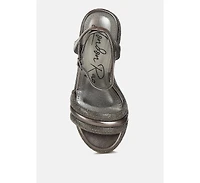 My Bliss Rhinestone Studded Wedge Sandals