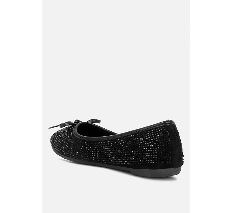 Womens hosana rhinestones and stud embellished ballet flats