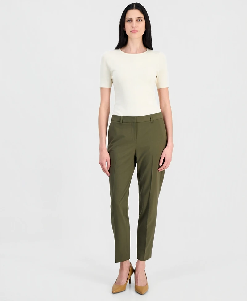 Tahari Asl Women's Shannon Straight-Leg Ankle Pants