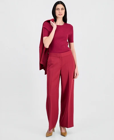 Tahari Asl Women's Clean-Waist Wide-Leg Pants