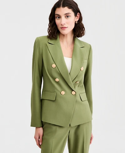 Tahari Asl Petite Peak Lapel Double-Breasted Jacket