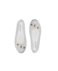 Bebe Women's Jelly Sandals Comfortable Dress Shoes for Women Cute Flat with Charms