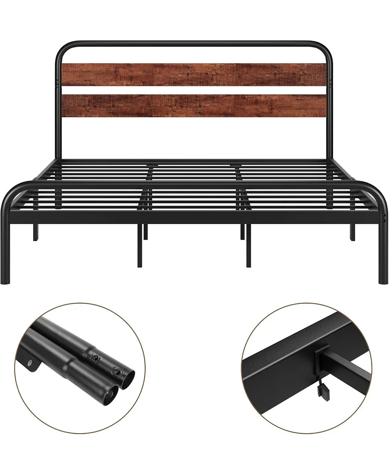 gaomon Bed Frame with Headboard and Footboard, with Under Bed Storage, All-Metal Support System, No Box Spring Needed, Easy Assembly