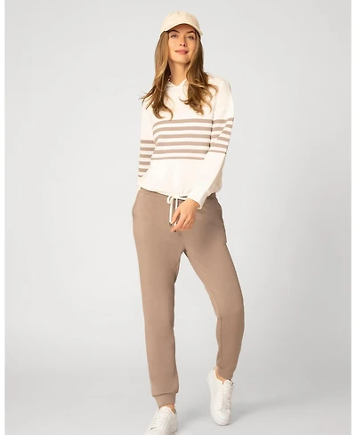 Cable & Gauge Women's Stripe Hoodie Set