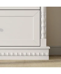 Homsee Changing Table with 7-Drawers, Guardrail Top, Anti-Tip Safety Feature