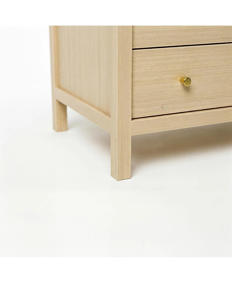 Homsee Solid Wood Chest With Tempered Glass Top , Pre-Assembled Chest