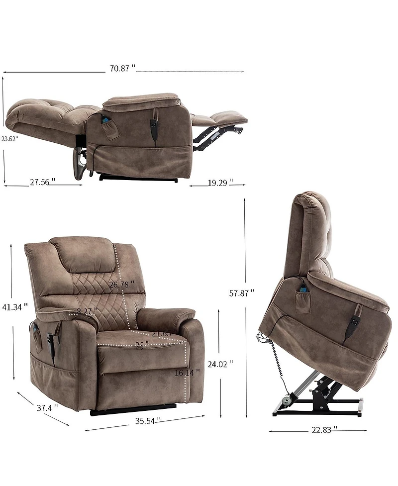 Clihome Lounge chair lift chair relaxes sofa chair sitting room furniture sitting room power supply elderly electric lounge chair