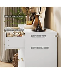 gaomon Fluted 8-Drawer Dresser for Bedroom, Wide Modern Wooden Chest of Drawers