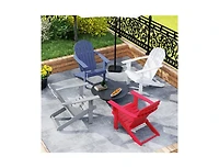 Acacia Wood Adirondack Patio Chair with Slanted Seat