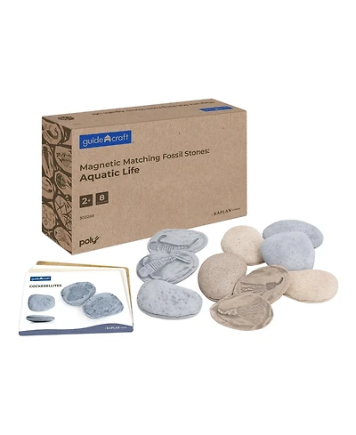 Kaplan Early Learning Magnetic Matching Aquatic Life Fossil Stones - Set of 8