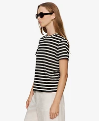 Sanctuary Women's Striped Crewneck Textured Tee