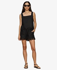 Sanctuary Women's Sleeveless Cutwork Top