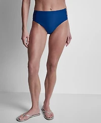 Dkny Women's High-Waist Side-Shirred Bikini Bottoms