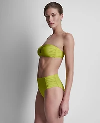 Dkny Women's Shirred U-Wire Bandeau Bikini Top