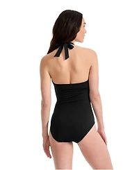 Lands' End Petite Knot Twist Halter One Piece