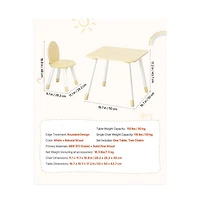Slickblue Toddler Art Table and Chair Set with Rounded Edges