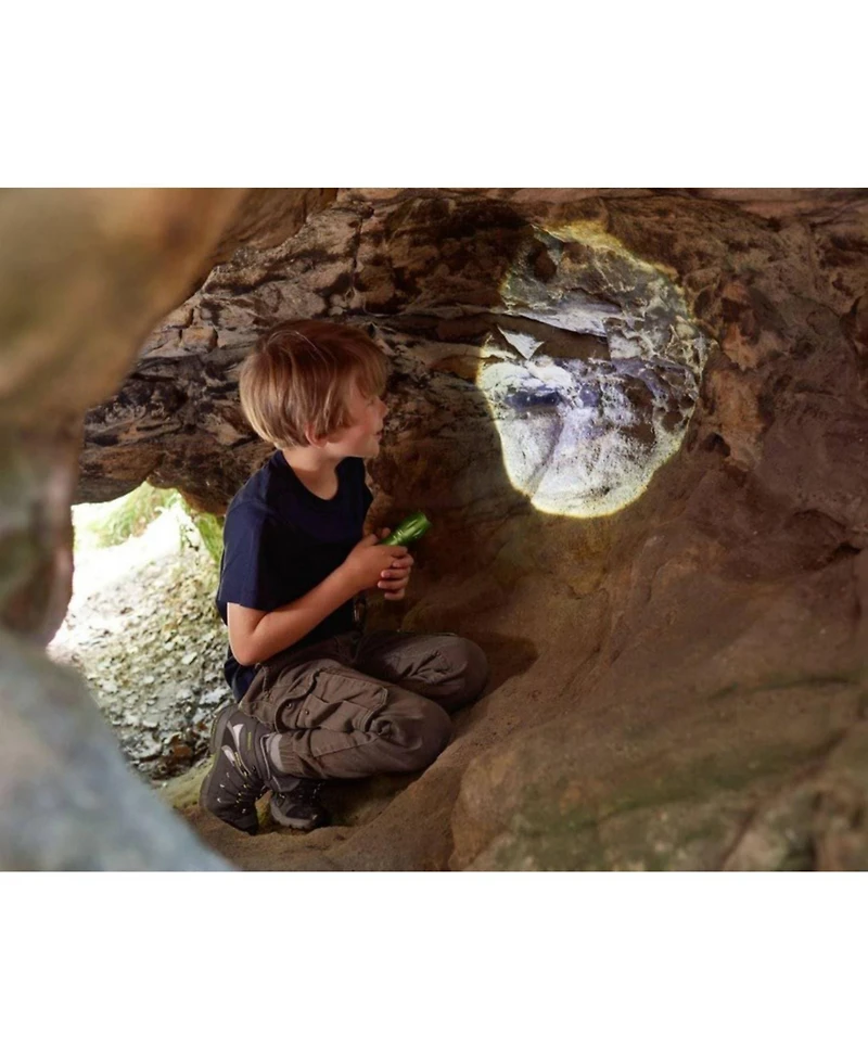 Haba Terra Kids Flashlight with Carabiner Clip, Kids Outdoor Toys, 4 Way Light Ideal for Kids Camping Essentials, Ages 6 and Up