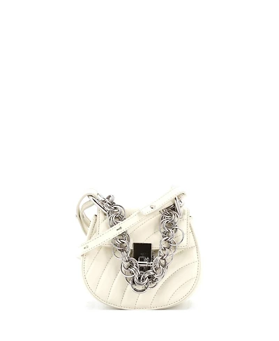 Pre-Owned Chloe Nano Drew Bijou Crossbody Bag Quilted Leather