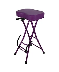 5Core Guitar Stool 3.15" Padded Chair Foldable Heavy Duty Music Seat Built in Foot Rest Guitar Stand