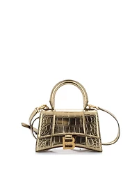 Pre-Owned Balenciaga Xs Hourglass Top Handle Bag Embossed Leather