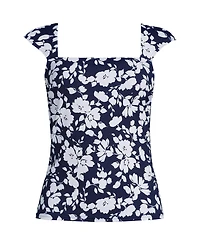 Lands' End Women's Plus Square Neck Underwire Tankini Top