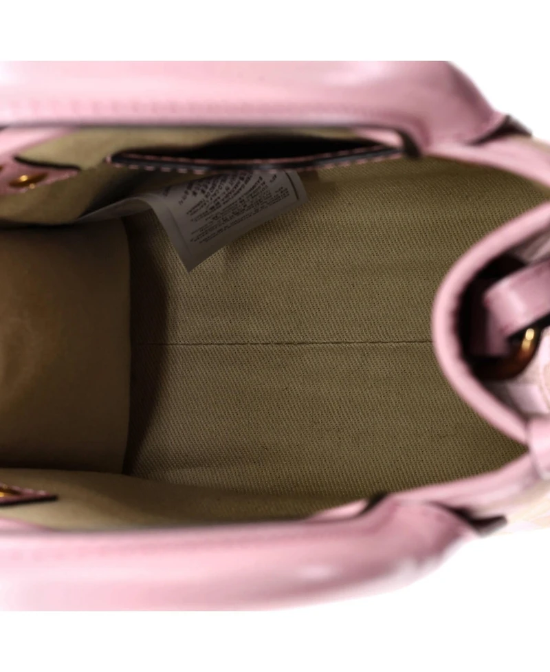 Pre-Owned Versace Mini La Medusa Tote All Over Logo Canvas